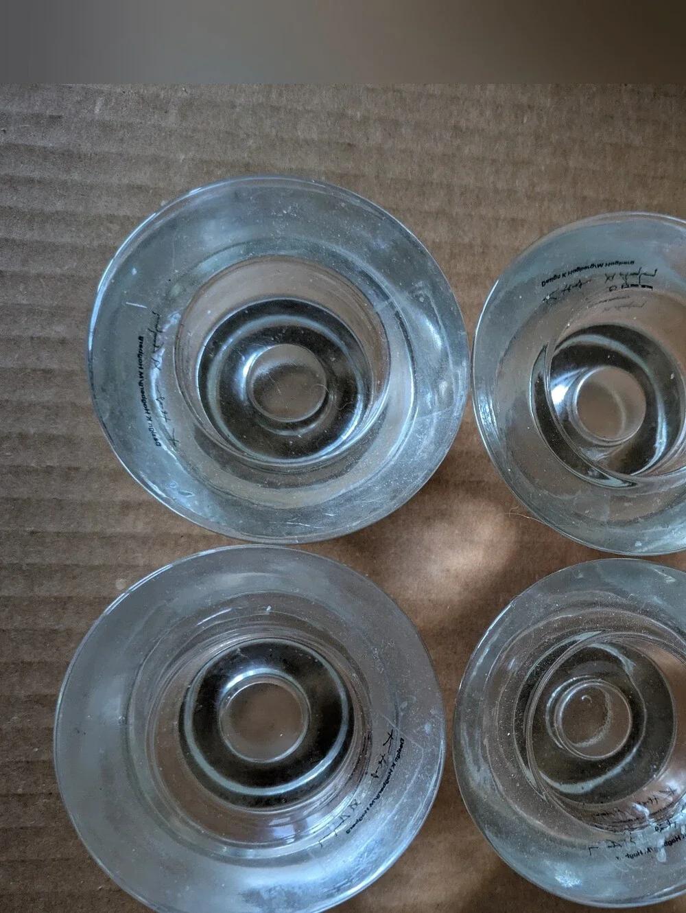 Candle Clear Glass Tealight Candle Holders Set of 4 Includes Candles